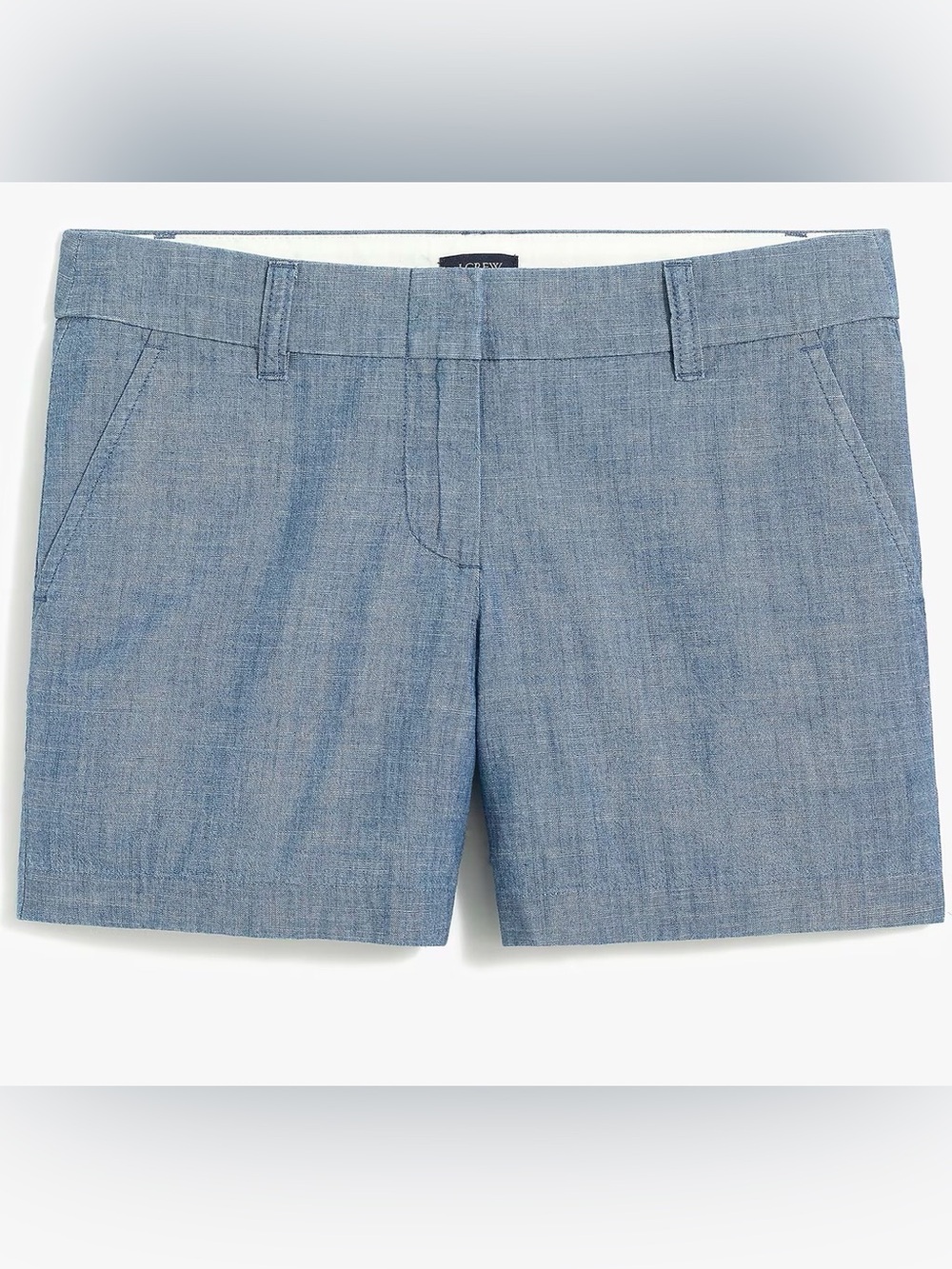 J. Crew 5" classic chambray short Blue Cotton Size 10 preppy casual nautical - Picture 5 of 12